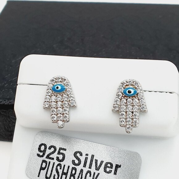 "925 sterling silver luxury CZ earrings for women/girls, Best for RJUS… - Picture 6 of 11